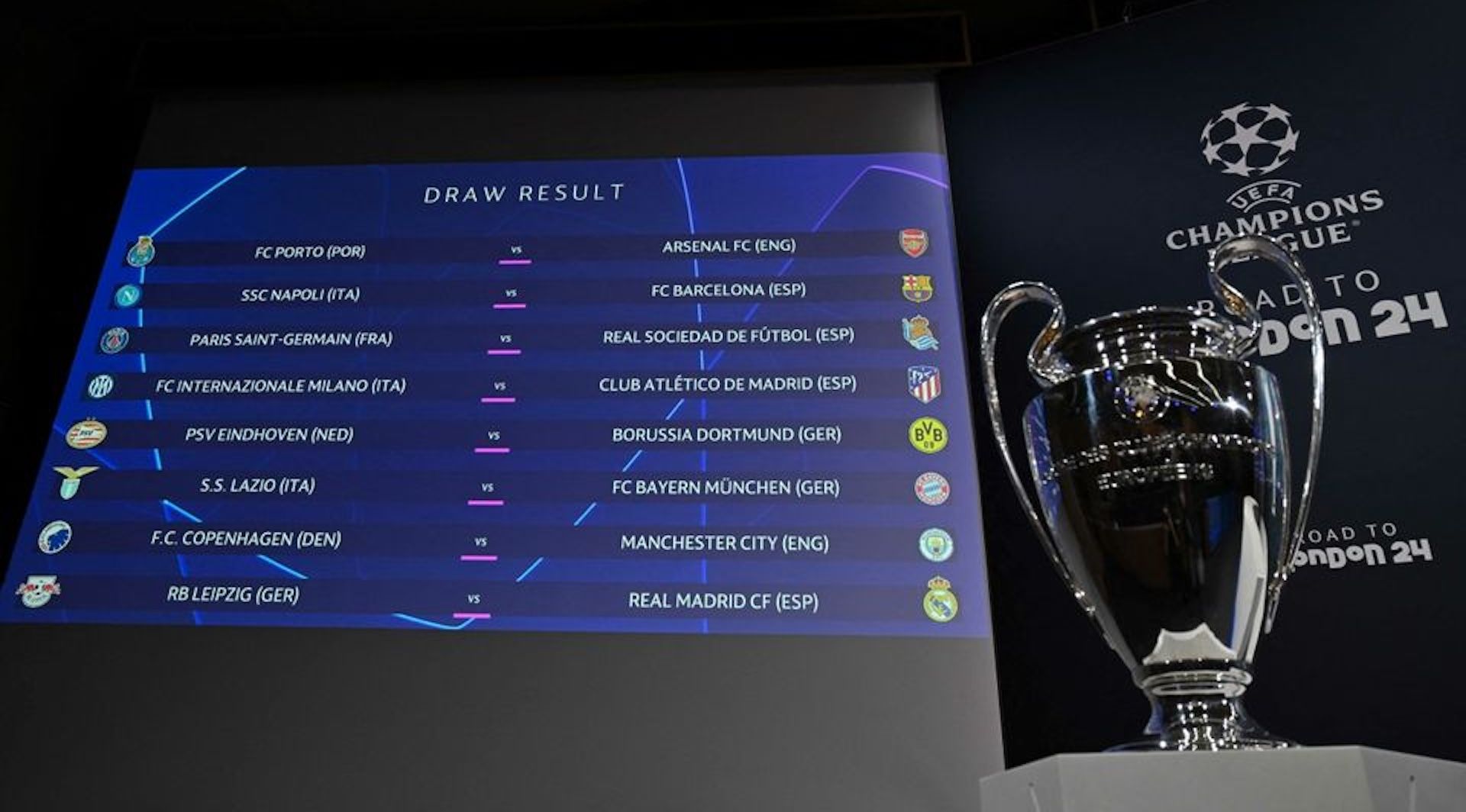 UEFA Tout savoir sur les affiches des 8ème de finale de la Ligue des